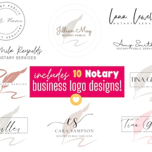 Notary Logo Bundle: 10 Business Logo Designs