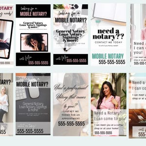 Animated Notary Instagram Story Templates | Editable Canva Pro Designs | Social Media Marketing Bundle (PDF Access)