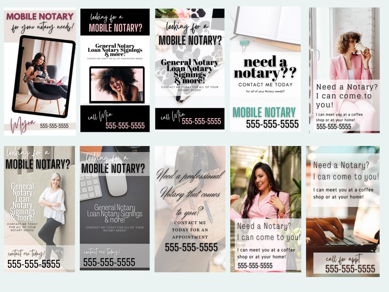 Animated Notary Instagram Story Templates | Editable Canva Pro Designs | Social Media Marketing Bundle (PDF Access)