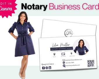 Notary Business Card Template: Customizable Canva Design