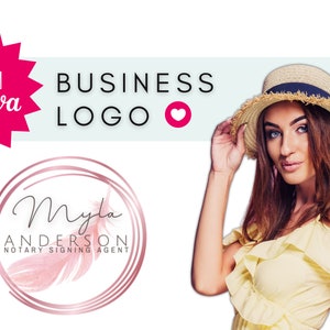 Editable Notary Logo Design: Canva Template