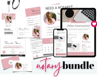 Notary Business Branding Bundle: Canva Templates (Digital Download)