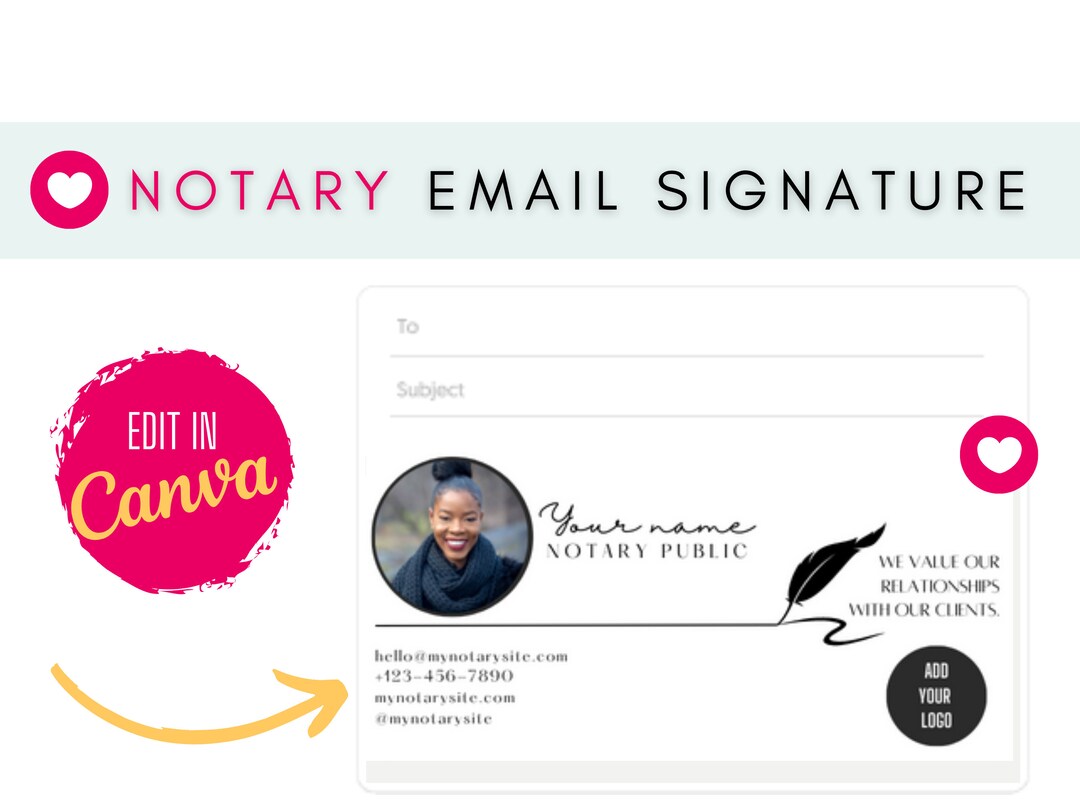Notary Digital Email Signature Notary Notary Public Notary Signing