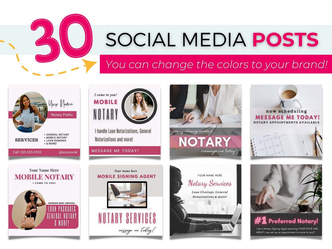 Signing In Posts Social Media Posts for Notary Signing Agents | Instagram and Facebook ...