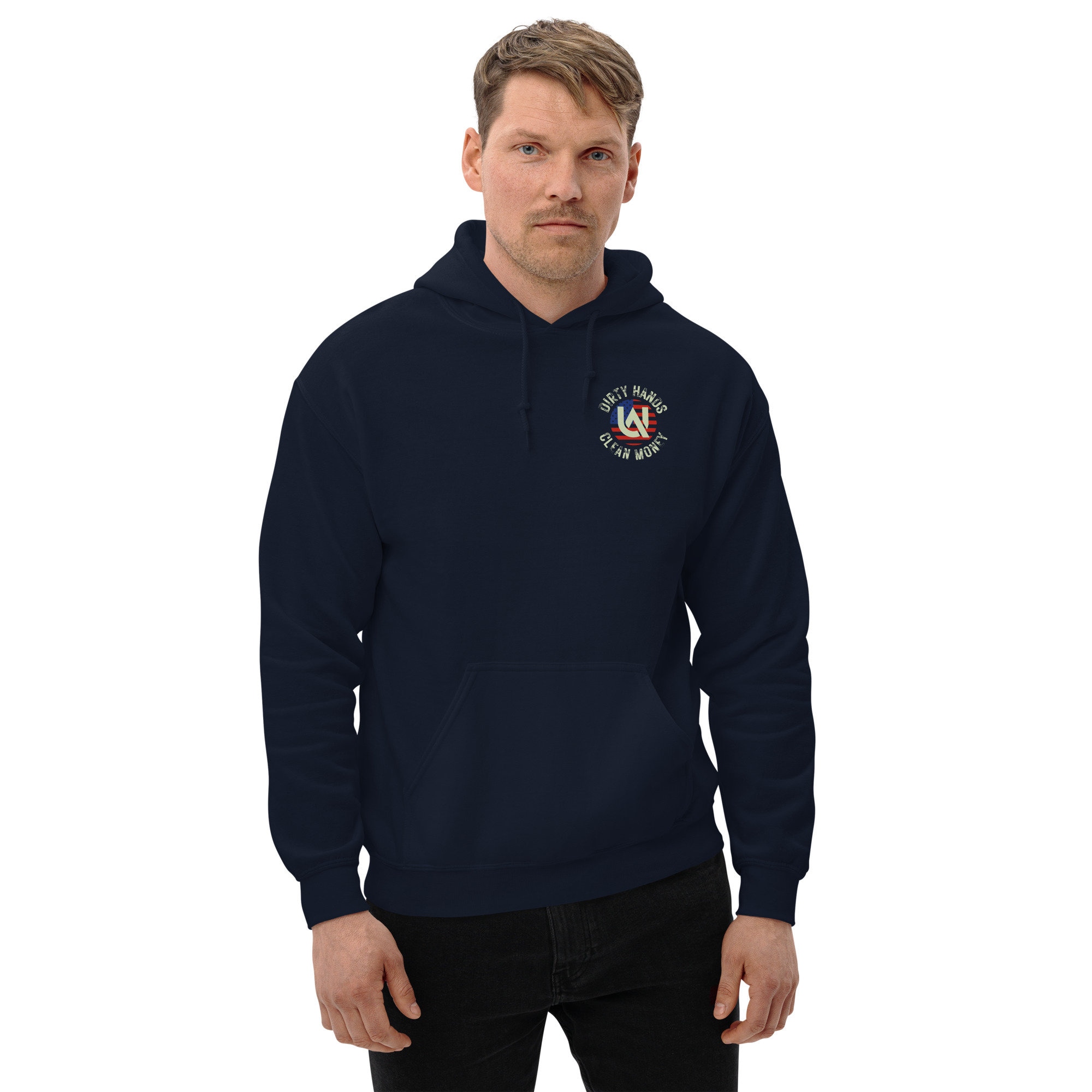 Capman Welder Heartbeat Design Hoodie - Unisex Welding Gift Sweatshirt, Black, Medium - View #2