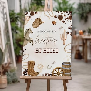 Western Welcome Sign Template, Cowboy Birthday Poster, Western Birthday Entry, Western Birthday Banner, Western Birthday Decoration.