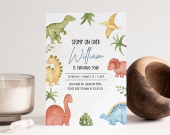 Dinosaur Birthday Invitation Instant Download, Dinosaur Invitation, Dinosaur Party Invitation, Dino Invitation, Dino Party, Printable