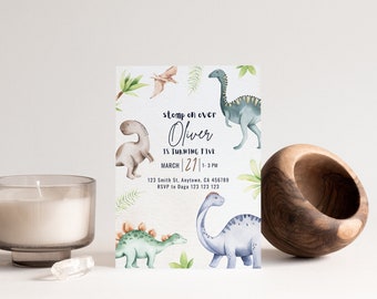 Dinosaur Birthday Invitation Instant Download, Dinosaur Invitation, Dinosaur Party Invitation, Dino Invitation, Dino Party, Printable