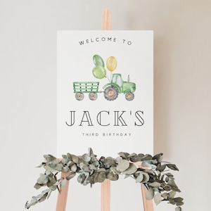 Tractor Birthday Sign, Tractor Welcome Sign, Tractor Welcome Poster, Farm Birthday Sign, Tractor Party, Farm theme decor