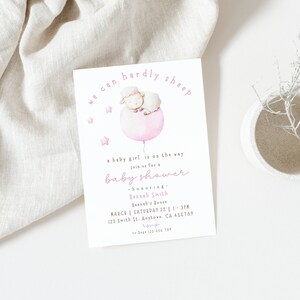 Lamb Baby Shower Invitation-Sheep Baby Shower Invitation, Gender Neutral Baby Shower Invitation, Farm Theme Invite Editable Instant Download