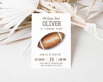 Football Birthday Invitation, Football Party Invitation, Game On, Football Invitation, Sport Birthday Invitation, Game On, ALL STAR SPORTS