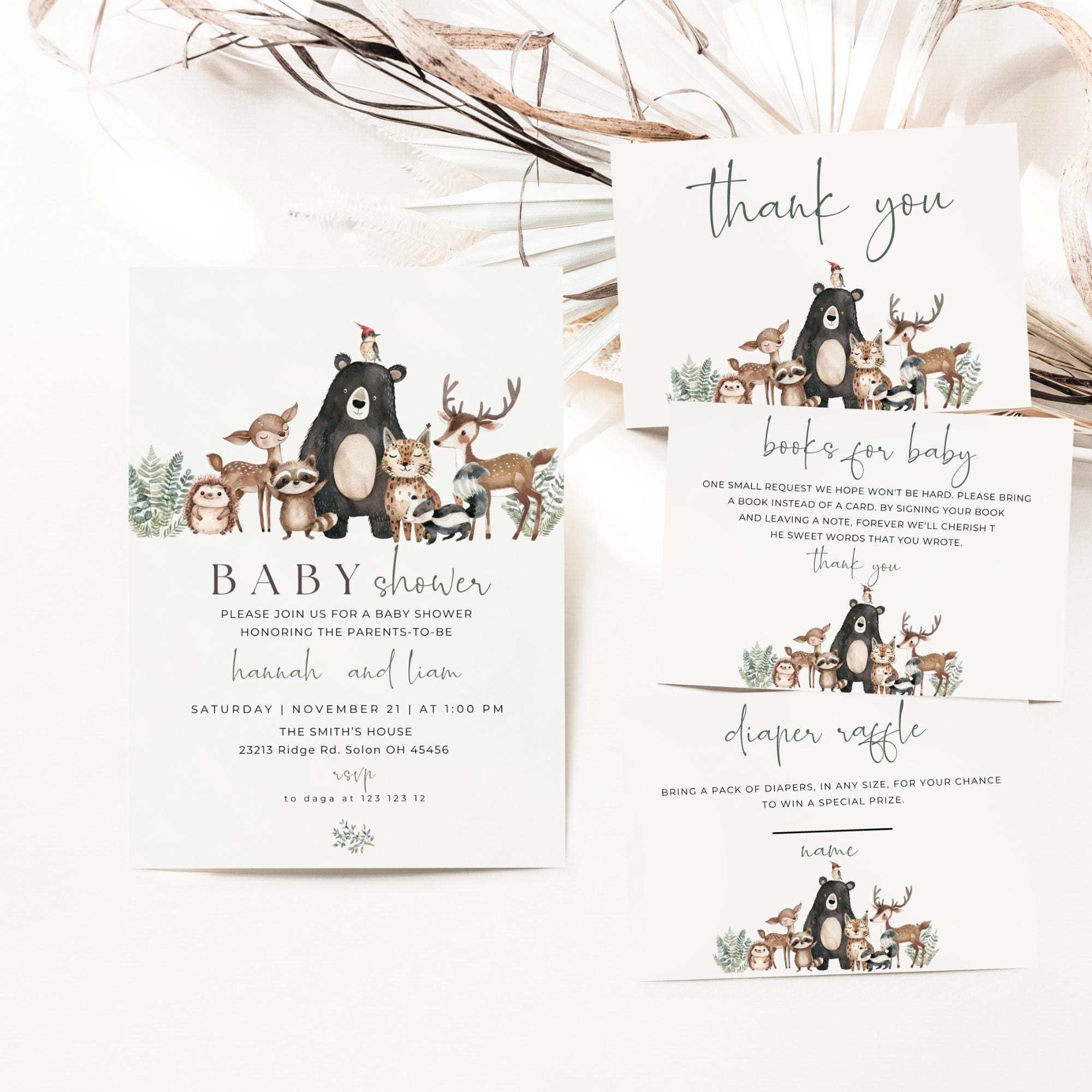 Fox Theme Invite - Etsy