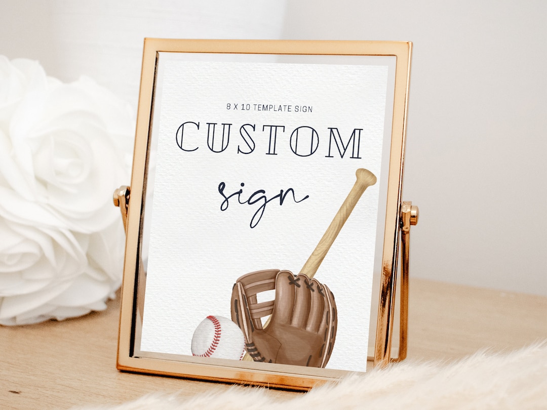 Baseball Design. Sign Template Baseball Sign Template Baseball Birthday Party Little Rookie All Star ...