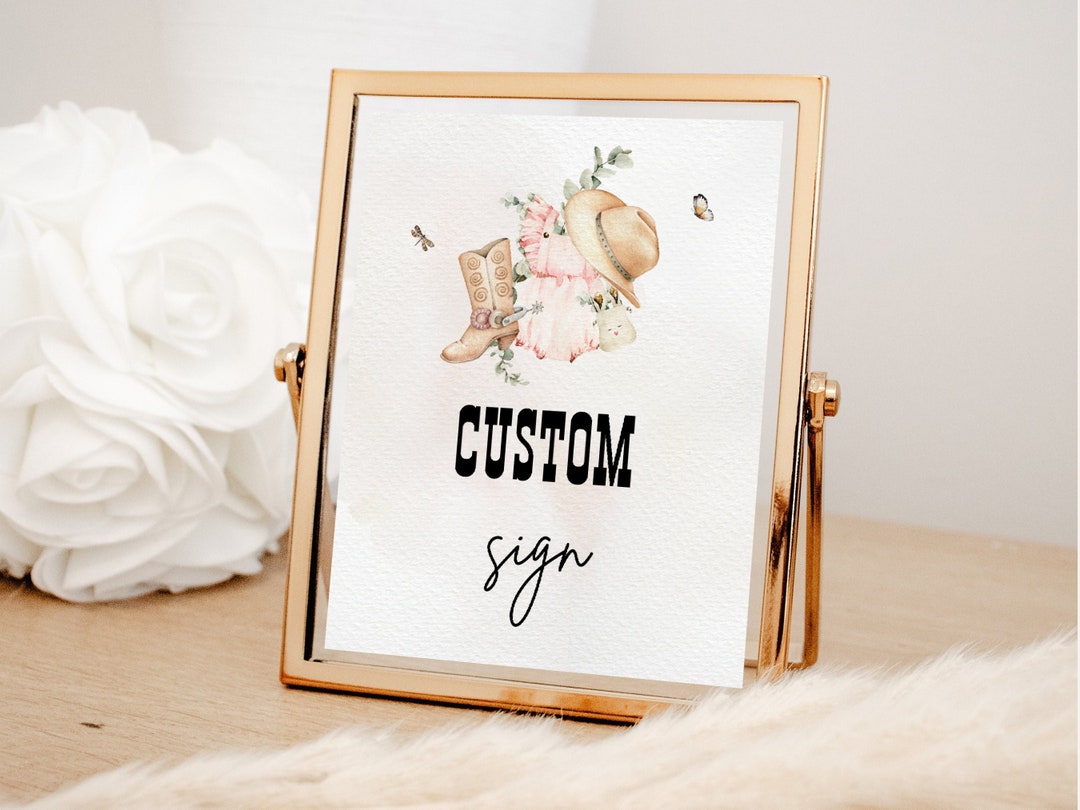 My FIRST RODEO Custom Signs Template Set, Editable Cowboy Birthday ...