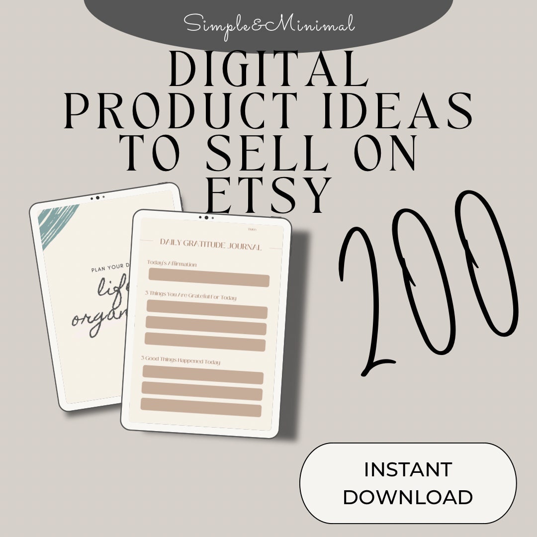 200 Digital Product Ideas to Sell on Etsy - Daily Gratitude Journal ...