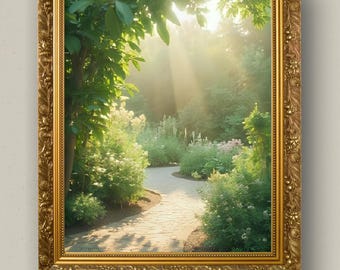 Cottagecore Garden Print Set, Botanical Scenery Wall Art (Digital Download)