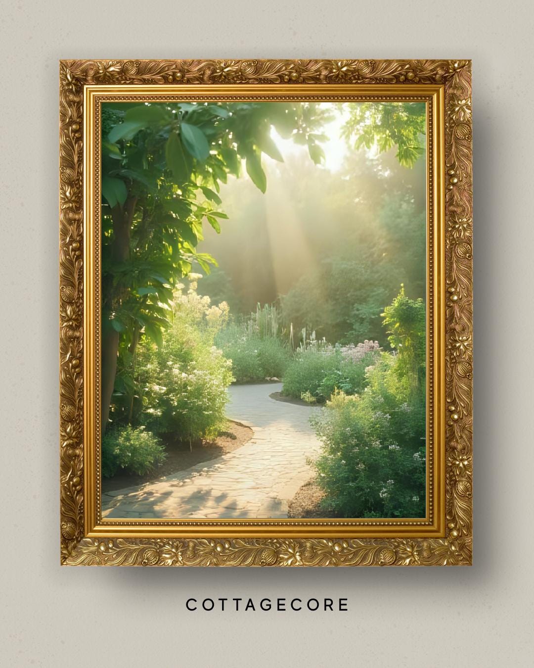 Cottagecore Garden Art Prints, Botanical Scenery Set of 15