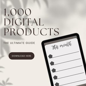 1000 Ideen für digitale Produkte zum Erstellen und Verkaufen heute Für ein passives Einkommen lädt Etsy Verkäufer Ideen für kleine Unternehmen und Bestseller zum Verkauf herunter