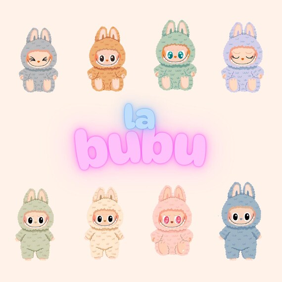 Labubu Bunny Clipart Bundle Digital Download