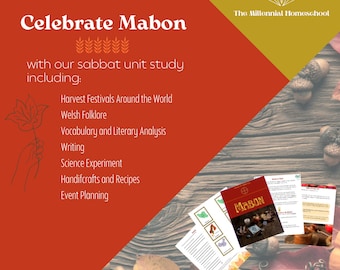 Unidad de estudio de Mabon - Rueda del año - Aprenda sobre Mabon + Celebre el Sabbat - Descarga digital - Plan de estudios imprimible - Escuela en casa pagana