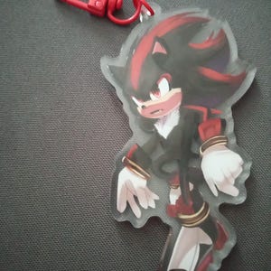 Shadow the hedgehog keychain