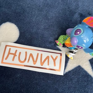 HUNNY in Straight Edged Box Vinyl Decal | Disney Decal | Car Window Decal | Laptop Decal