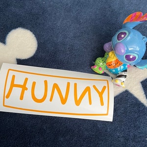 HUNNY in Curved Box Vinyl Decal | Disney Decal | Car Window Decal | Laptop Decal