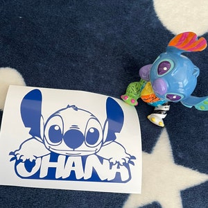 Stitch & Ohana Vinyl Decal | Disney Decal | Car Window Decal | Laptop Decal