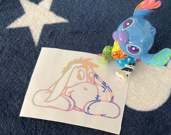 Eeyore Holographic Vinyl Decal | Disney Decal | Car Window Decal | Laptop Decal