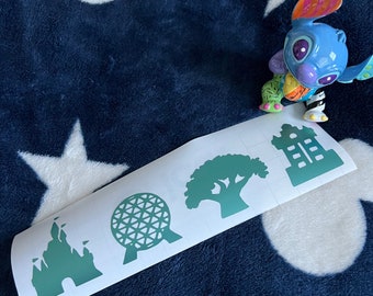 Walt Disney World's Four Parks Vinyl Decal | Disney Decal | Car Window Decal | Laptop Decal