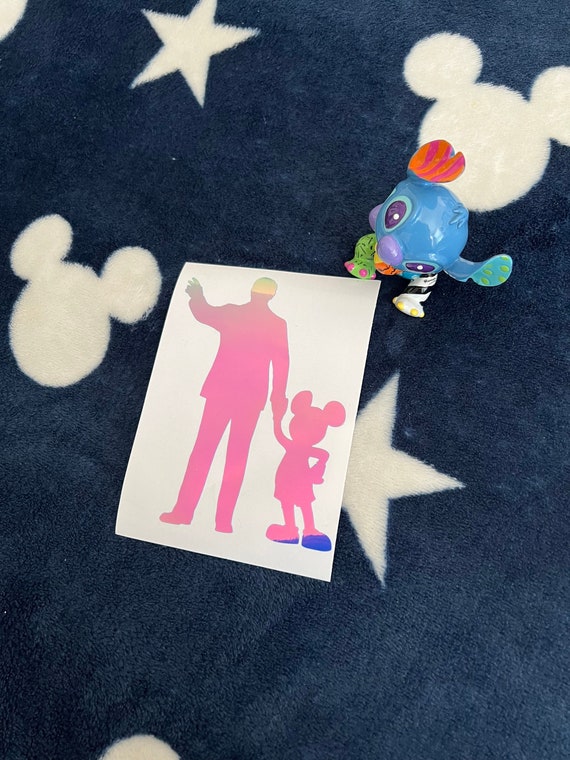 Walt Disney and Mickey Mouse Vinyl Decal Disney Decal Car Etsy