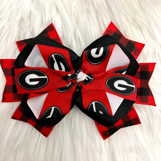 Georgia bulldog hair bow cheap