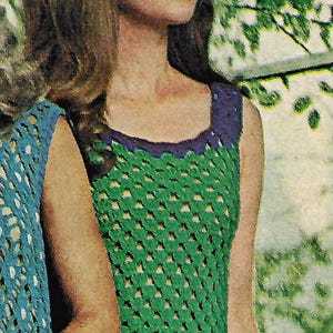 Vintage 1970s Crochet Pants Set Pattern