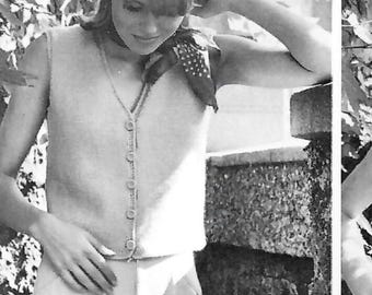 Vintage 1960s Knit Vest Pattern