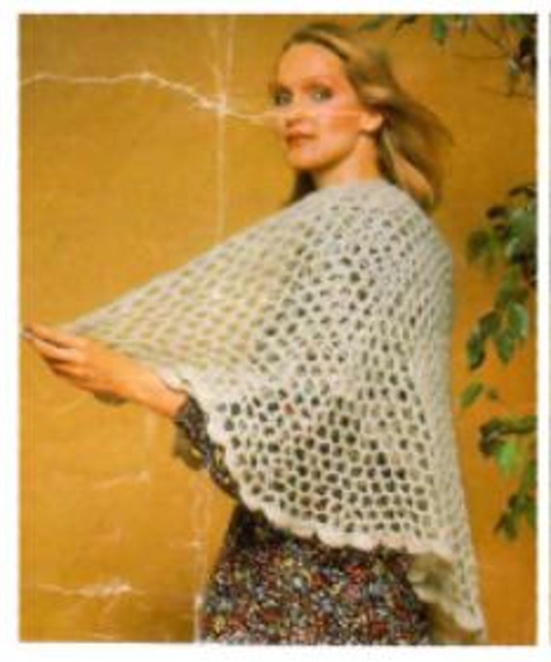 Vintage 1970s Crochet Shawl Pattern - Etsy