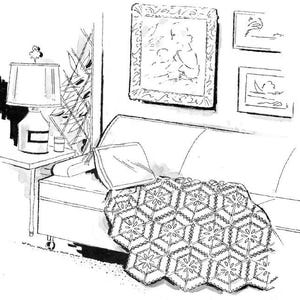 Vintage 1970s Knit Afghan Pattern