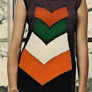 Vintage 1970s Knit Dress Pattern