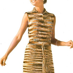 Vintage 1970s Knit Dress Pattern