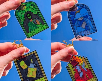 Spooky Archives Stained Glass Acrylic Keychains