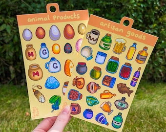 Stardew Valley Artisan/Animal Product Sticker Sheets