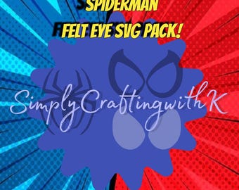 Spiderman Felt Eye SVG FILE