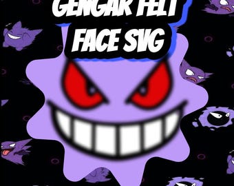 Purple monster Felt Face SVG File