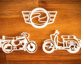 Simson Schwalbe S51 KR51 Logo Ausstechform Set Keksausstecher Moped DDR Cookie Cutter Keksform Teig Fondant