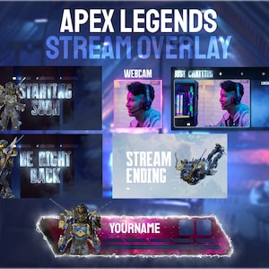 Animated VALKYRIE Stream Overlay Package HD | Apex Legends Stream Package for Twitch, Youtube and Tiktok | OBS & StreamLabs