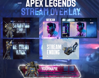 Animated VALKYRIE Stream Overlay Package HD | Apex Legends Stream Package for Twitch, Youtube and Tiktok | OBS & StreamLabs