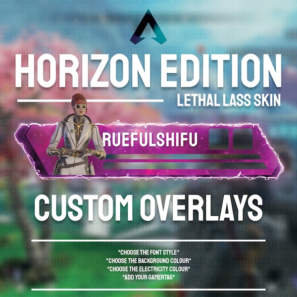 Animated Customisable HORIZON Banner | Apex Legends Health Bar Overlay for Streaming on Twitch, Youtube and Tiktok | For OBS and StreamLabs