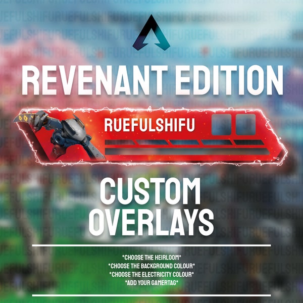 Animated Customisable REVENANT | Apex Legends Health Bar Overlay for Streaming on Twitch, Youtube and Tiktok | For OBS and StreamLabs