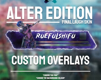 Banner ALTER animado y personalizable / Superposición de barra de salud de Apex Legends para transmisión en Twitch, Youtube y Tiktok / Para OBS y StreamLabs