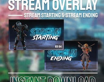 Stream Starting + Stream Ending HD | Apex Legends Stream Overlay Package for Twitch, Youtube and Tiktok | OBS & StreamLabs
