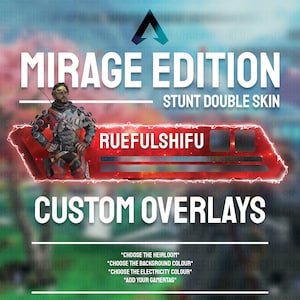 Animated Customisable MIRAGE Health Bar Overlay for Streaming on Twitch, Youtube and Tiktok | Apex Legends | For OBS and StreamLabs
